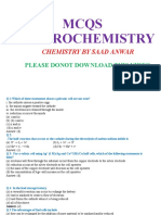 Mcqs Electrochemistry: Chemistry by Saad Anwar