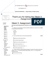 Thank You For Taking The Week 3: Assignment 3. Week 3: Assignment 3