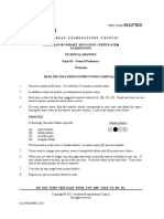 CSEC Technical Drawing Specimen 2012 P1