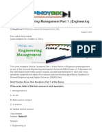 MCQ in Engineering Management Part 1 - Engineering Board Exam