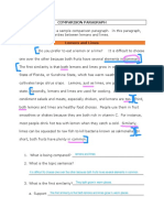 COMPARISON Paragraph Sample PDF