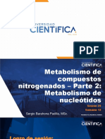 Bioq2022-1 Ses25 Sem13 TEO Metabolismo de Nucleótidos