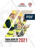 Tabulador Servicios Profesionales Cmic 2021