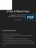 (F) Lex & Bison/Yacc: Language Tools For C/C++ CS 550 Programming Languages