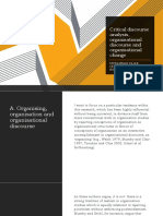 Group 13 - B - Critical Discourse Analysis, Organisational Discourse and Organisational