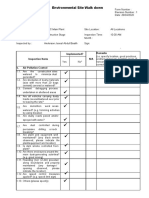 Environmental Site Walk Down: Implemented? Remarks Inspection Items N/A 1. Air Pollution Control