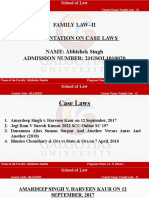 Family Law-Ii Presentation On Case Laws NAME: Abhishek Singh Admission Number: 21gsol1010020