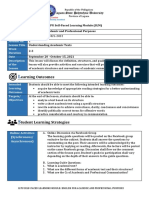 Earning Outcomes: LSPU Self-Paced Learning Module (SLM) English For Academic and Professional Purposes