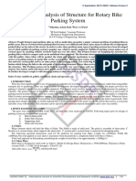 Design and Analysis of Structure For Rotary Bike Parking System