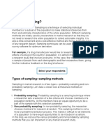 What Is Sampling?: Sampling Definition: Sampling Is A Technique of Selecting Individual