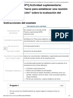 Examen - (ACDB2-15%) (SUP1) Actividad Suplementaria - Identifique Los "Pasos para Establecer Una Reunión de Retroalimentación" Sobre La Evaluación Del Desempeño