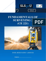 Fundamentals of Surveying 2 (CE 221) : Engr. Regie Faith P. Amoncio