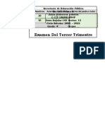 Examen CUARTO Grado Tercer Trimestre