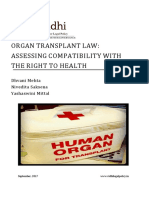 Organ Transplant Law: Assessing Compatibility With The Right To Health