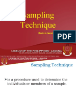 Sampling Technique: Maricris Agawin, Maed