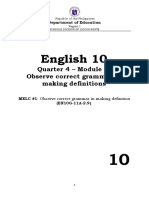 Q4 Module 4 SDOIN Week 6 Observe Correct Grammar in Making Definitions FINAL