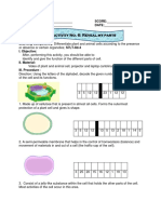 Activity Sheet - Parts of Cell