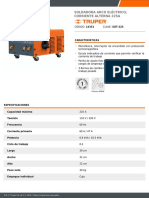 Soldadora Arco Eléctrico, Corriente Alterna 225A: Características