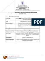 School-Based Reading Intervention/Innovation Program S.Y. 2021-2022