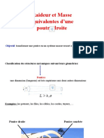 Audio-Raideur-Masse Équivalentes Dune Poutre