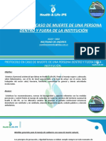 Protocolo en Caso de Muerte de Una Persona Dentro y Fuera de La Institución Capacitacion