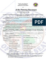 Executive Order No. 010 S. 2022 - Organization of The Barangay Peace and Order Council