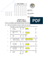 Physics SSC I Solution