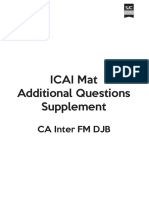 FM DJB - ICAI Mat Additional Questions