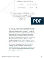 Exemple de Cahier Des Charges À Télécharger - Word, PDF..