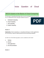 Multiple Choice Question of Cloud Computing