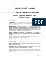 PROCEDIMIENTO DE Obras Preliminares