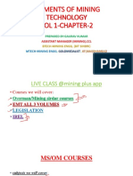 Elements of Mining Technology Vol 1-Chapter-2: Prepared By:Gaurav Kumar