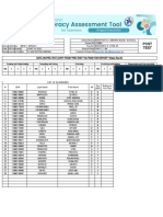 Post Test: Data On Pre-Test (Copy From "Pre-Test" File "Raw For Report" Sheet, Row 9)