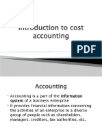 Introduction To Cost Accounting