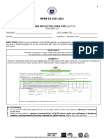 (Appendix 4B) Teacher Reflection Form For MT I-IV For RPMS SY 2021-2022