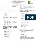 Lista de Exercicios Funcao Afim