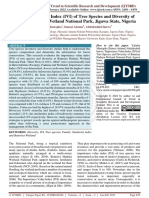 Importance Value Index IVI of Tree Species and Diversity of Baturiya Hadejia Wetland National Park, Jigawa State, Nigeria