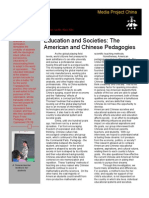 Education and Societies: The American and Chinese Pedagogies