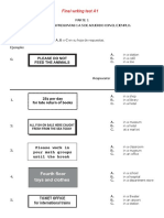 Final Writing Test A1