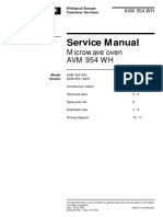 Service Manual: Microwave Oven Avm 954 WH