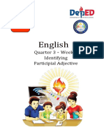 English: Quarter 3 - Week 6 Identifying Participial Adjective