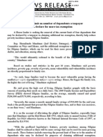 July 06.2011 - Solon - Lift Limit On Number of Dependents A Taxpayer Can Declare For More Tax Exemption