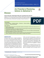 The Therapeutic Potential of Restoring Gamma Oscillations in Alzheimer's Disease