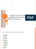 Ejercicios para Trabajar Diferentes Trastornos Del Lenguaje