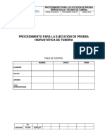 PR-03-006-OC Prueba Hidrostatica de Tuberia