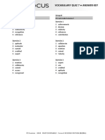 Focus4 2E Vocabulary Quiz Unit7 GroupA B ANSWERS