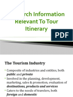 Research Information Relevant To Tour Intinerary