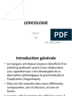 LEXICOLOGIE Cours, Exercices Et Corrigés 2021 2