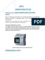 Unit-I Introduction To PLC: What Is The Programmable Logic Controller (PLC) ?