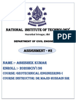 Assignment - #2 Geotech